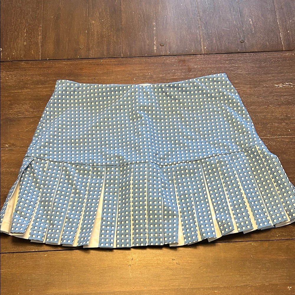 Tory Sport Blue/White Pleated Skort
